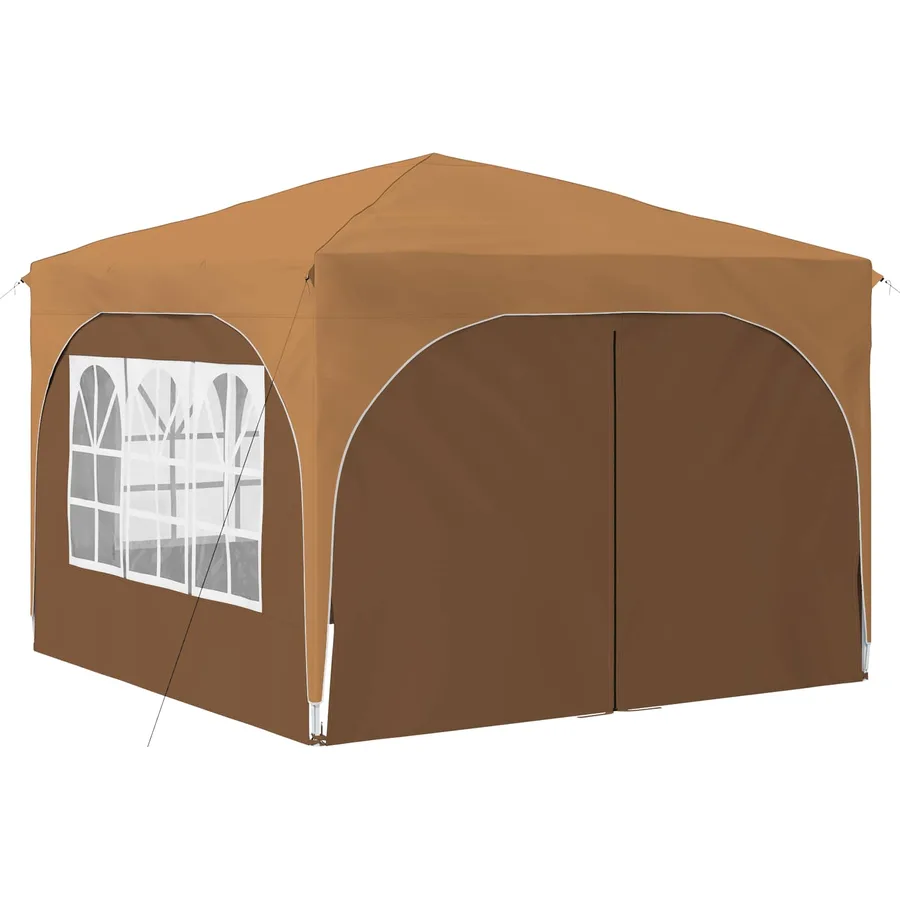 Tente de fête pop-up 290 x 290 x 245 cm Beige - 5