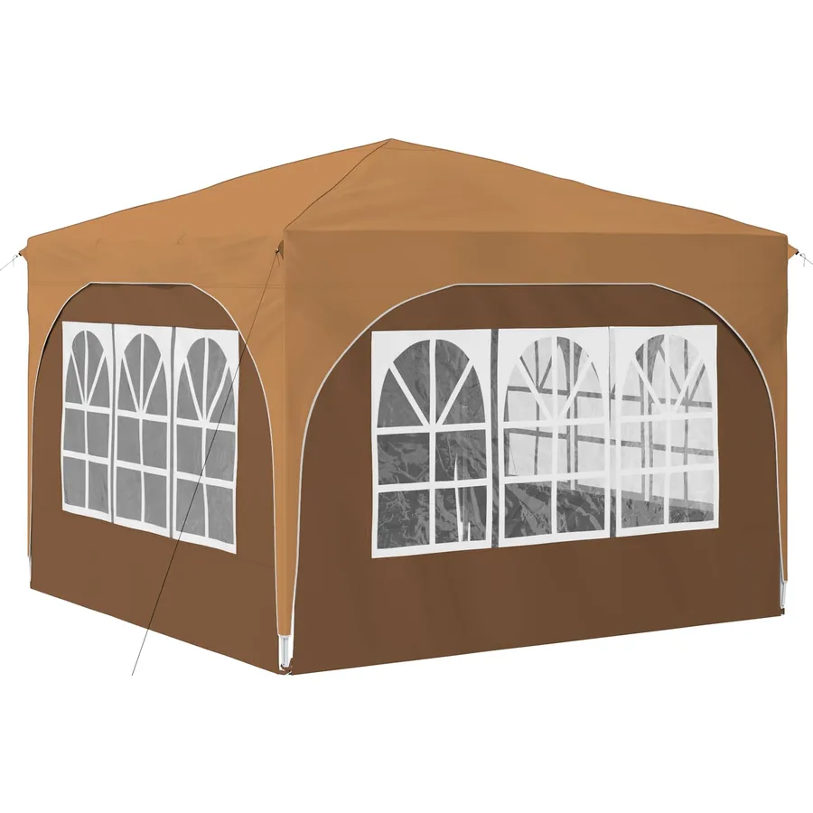 Tente de fête pop-up 290 x 290 x 245 cm Beige - 9