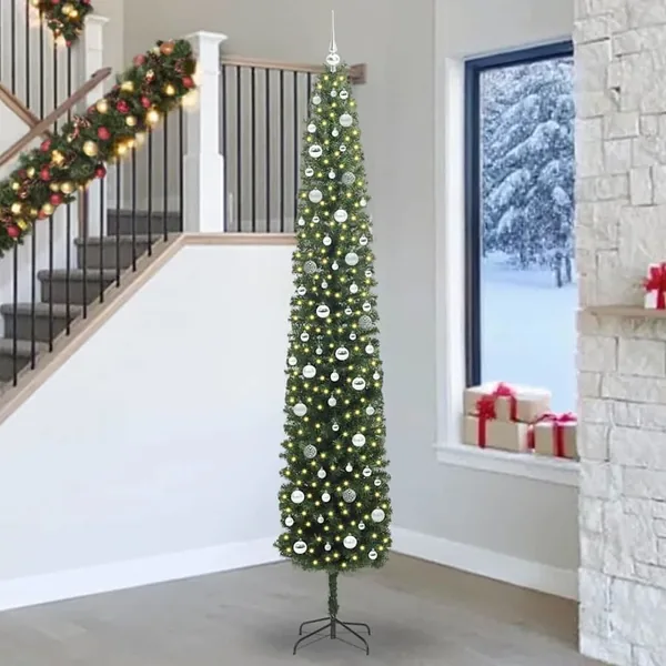 Sapin de Noël artificiel Vert 270 cm PVC et acier et plastique