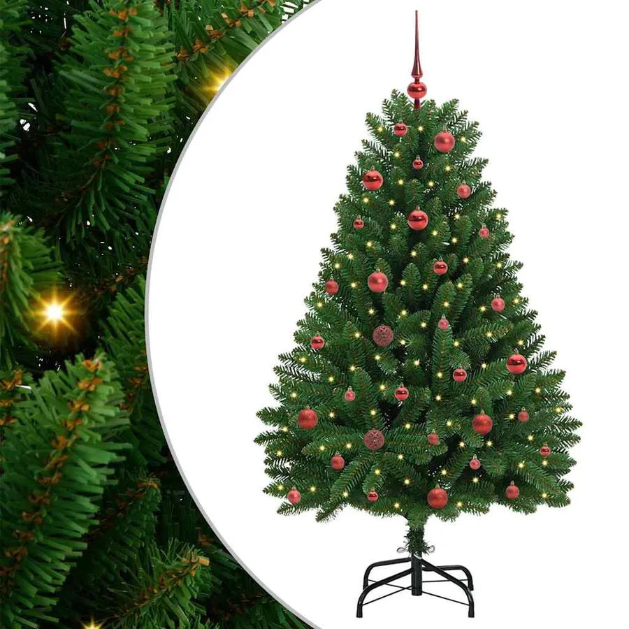 Sapin de Noël artificiel avec 150 LED Vert 150 cm PVC et métal - 2
