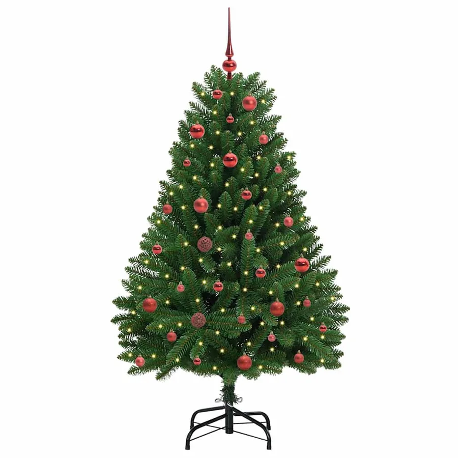 Sapin de Noël artificiel avec 150 LED Vert 150 cm PVC et métal - 3