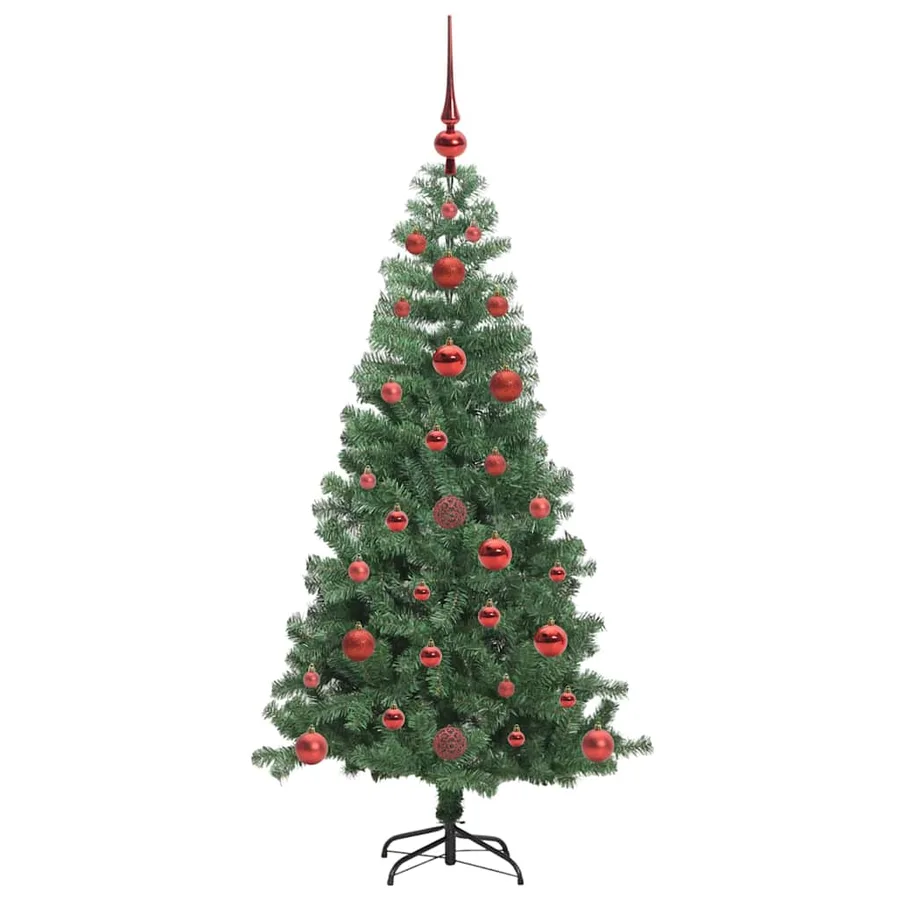 Sapin de Noël avec 150 LED avec support Vert 120 cm PVC - 4