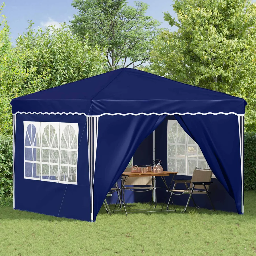 Tente de fête pop-up 288 x 288 x 245 cm Bleu Tissu Oxford - 3