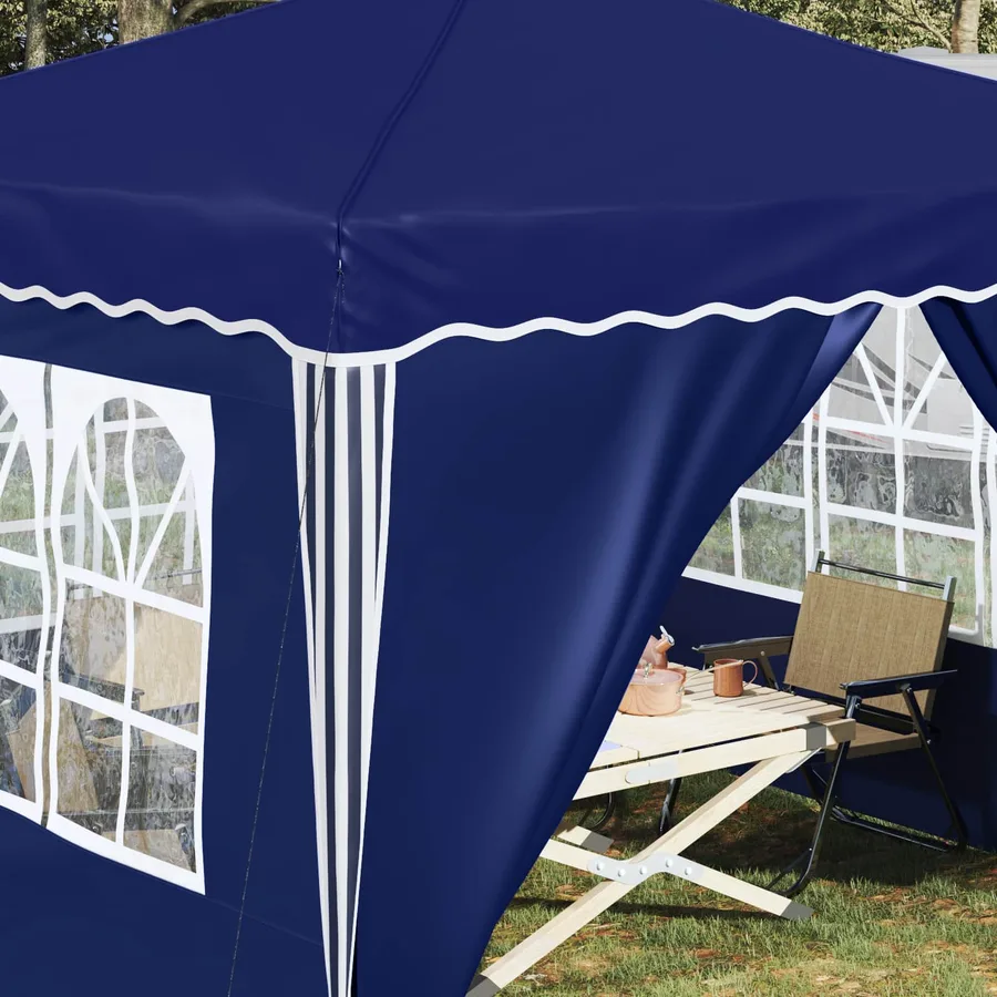 Tente de fête pop-up 288 x 288 x 245 cm Bleu Tissu Oxford - 4