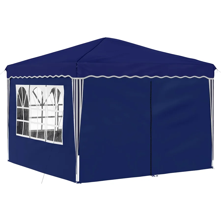 Tente de fête pop-up 288 x 288 x 245 cm Bleu Tissu Oxford - 5