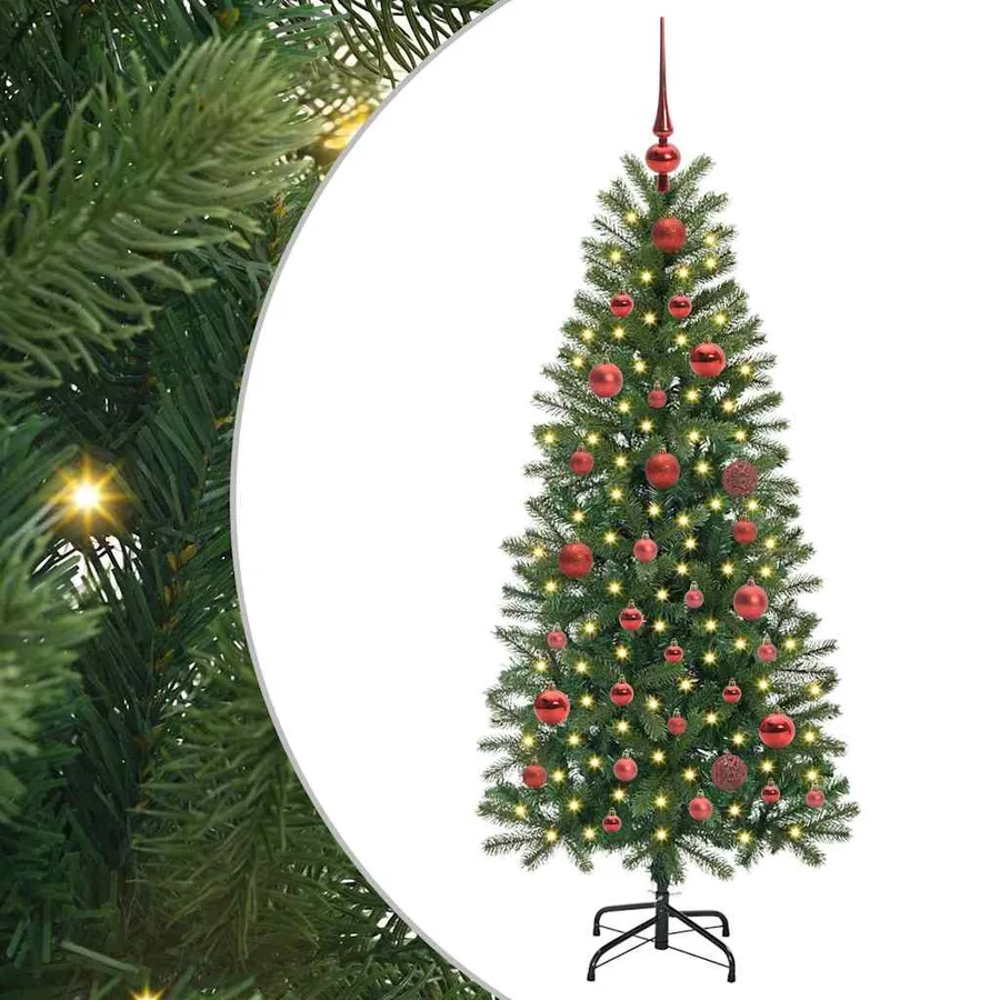 Sapin de Noël artificiel avec 150 LED Vert 150 cm PE et PVC - 2
