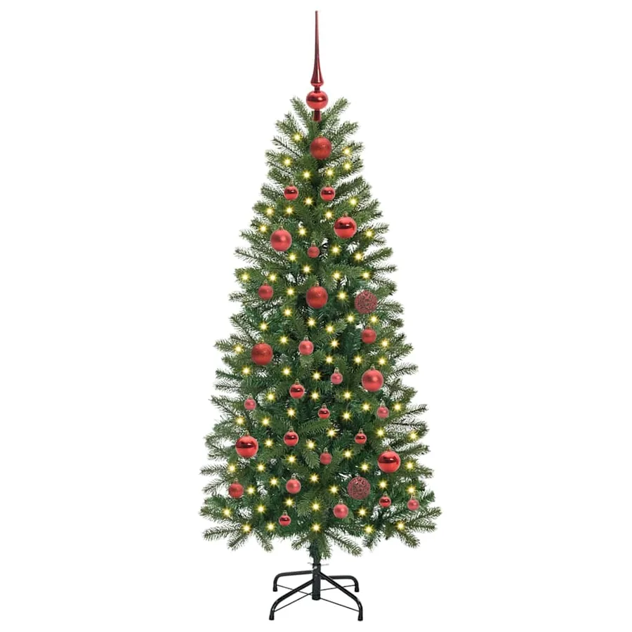 Sapin de Noël artificiel avec 150 LED Vert 150 cm PE et PVC - 3