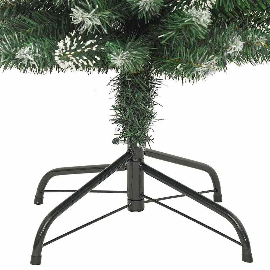 Arbre de Noël artificiel slim avec 150 LED Vert et blanc 120 cm - 12