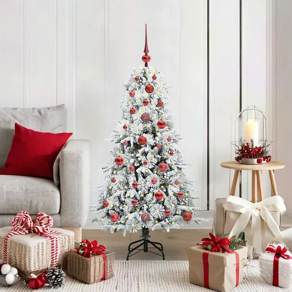 Sapin de Noël Artificiel à Branches Articulées Blanc 120 cm