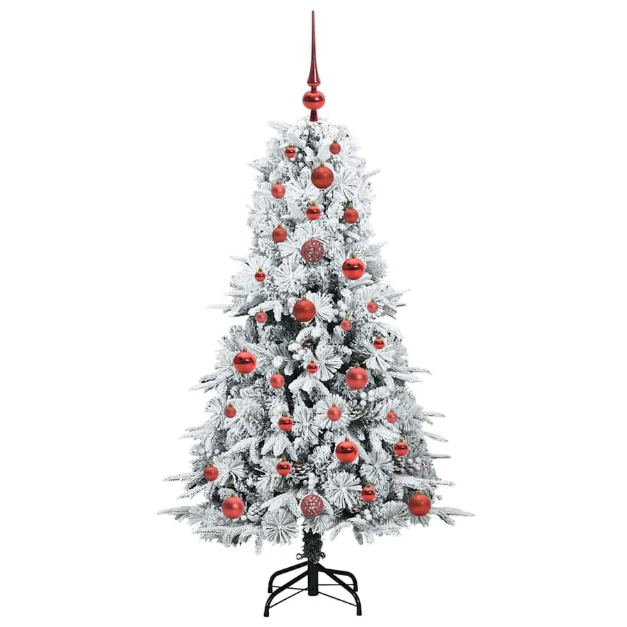 Sapin de Noël Artificiel à Branches Articulées Blanc 120 cm - 4