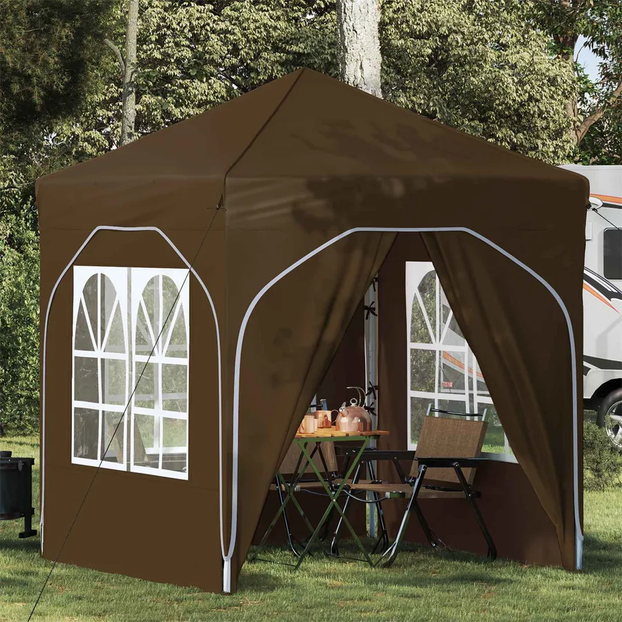 Tente de fête pop-up 192 x 192 x 245 cm Taupe