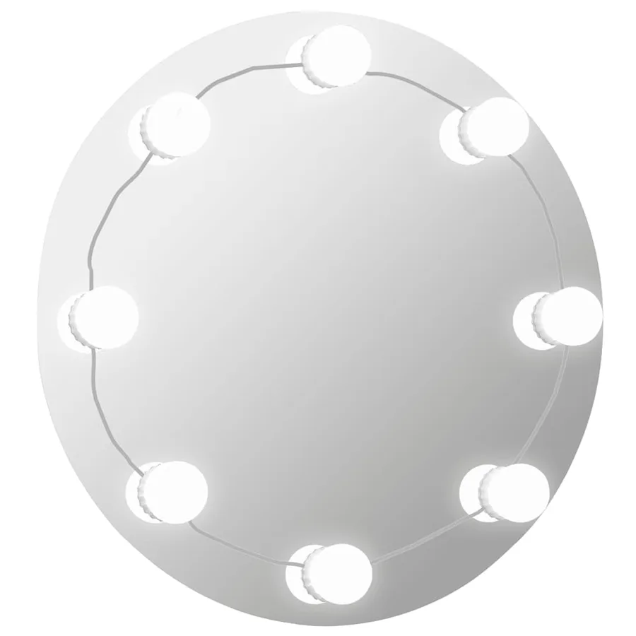 Miroir mural avec lampes LED Rond Verre - 2