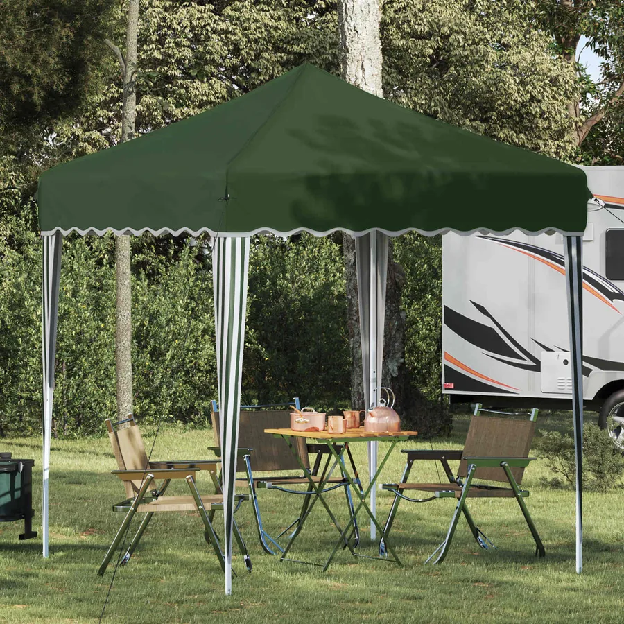 Tente de fête pop-up 195 x 195 x 245 cm Vert Tissu Oxford