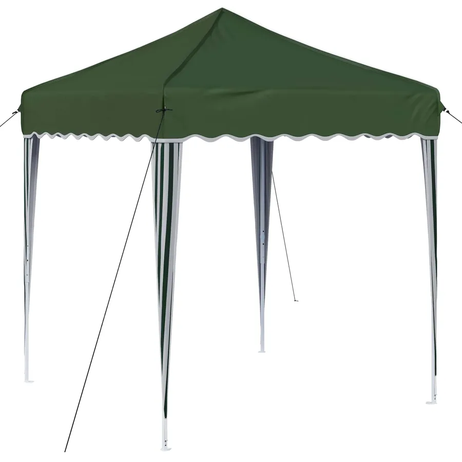 Tente de fête pop-up 195 x 195 x 245 cm Vert Tissu Oxford - 2