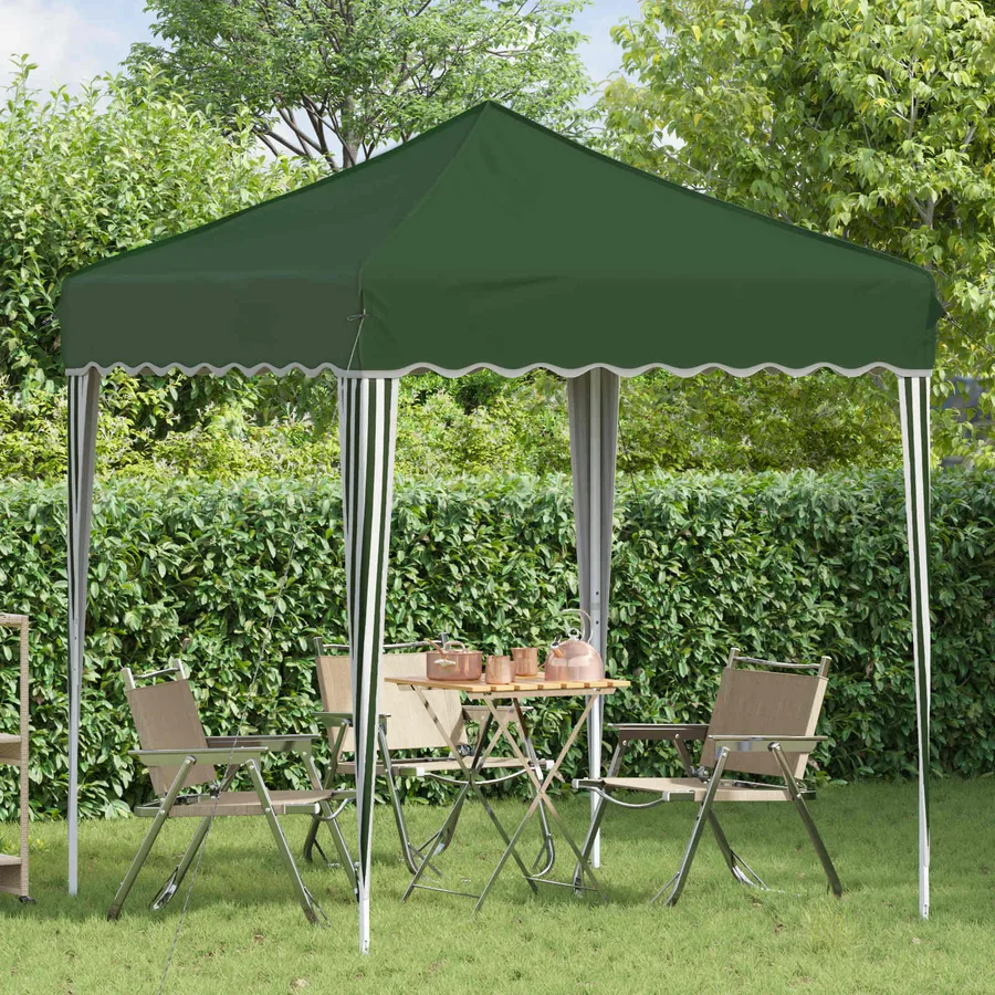 Tente de fête pop-up 195 x 195 x 245 cm Vert Tissu Oxford - 3