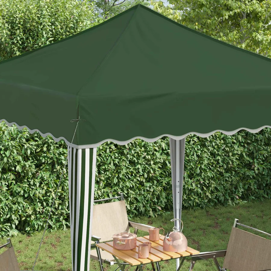 Tente de fête pop-up 195 x 195 x 245 cm Vert Tissu Oxford - 4