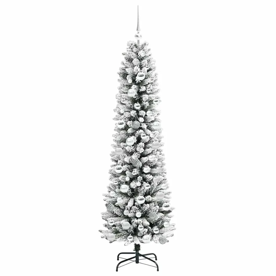 Sapin de Noël artificiel Blanc 180 cm PVC, métal et plastique - 4