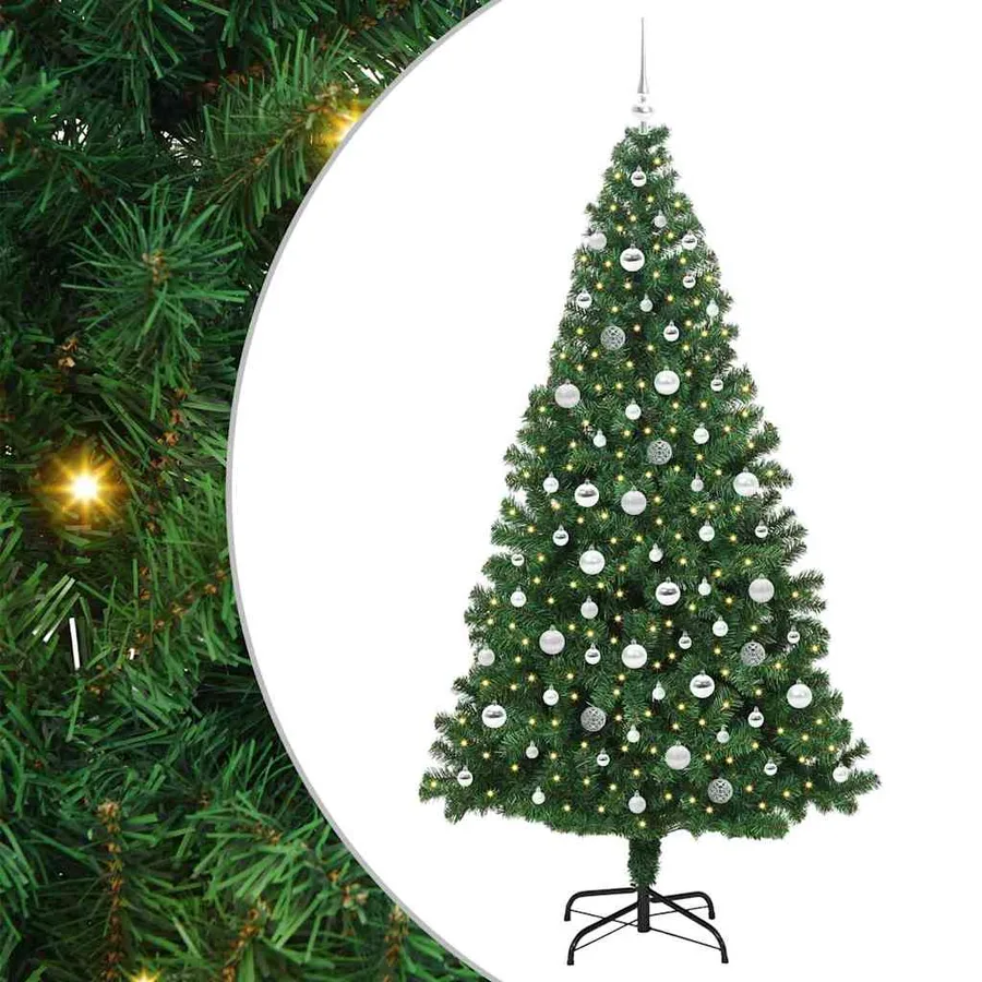 Sapin de Noël artificiel Vert 210 cm PVC, Acier et Plastique - 2