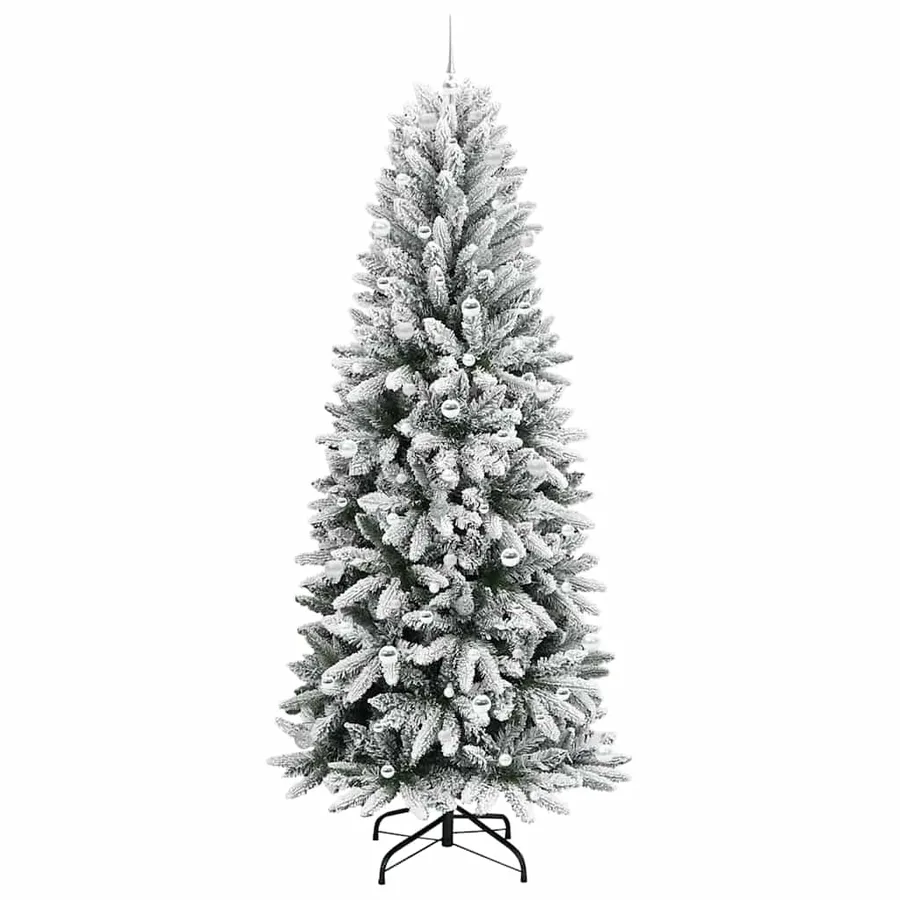 Sapin de Noël artificiel avec 300 LED avec support Blanc 240 cm - 4