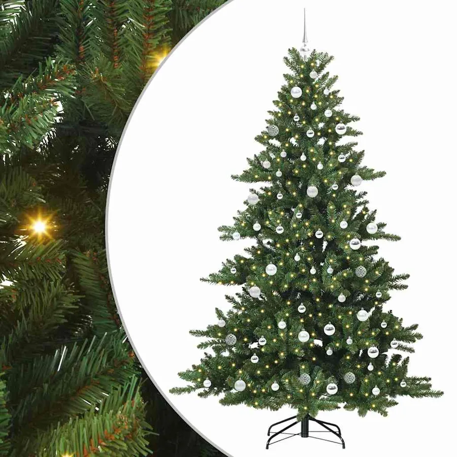 Sapin de Noël Artificiel à Branches Articulées Vert 210 cm - 2