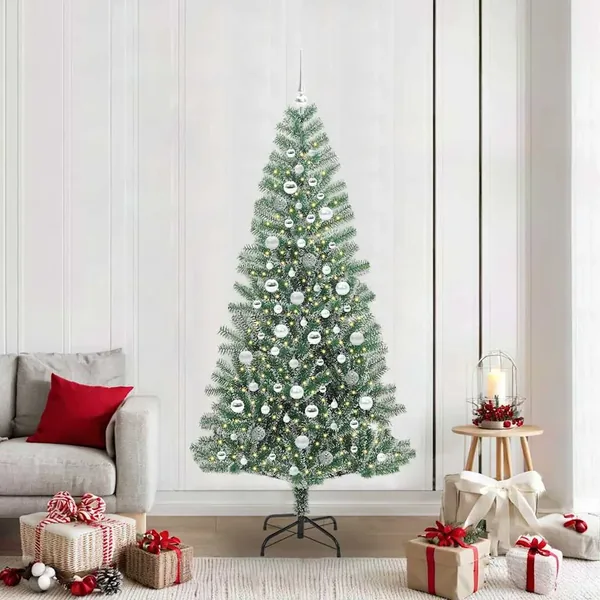 Arbre de Noël artificiel floconné de neige avec lumière LED