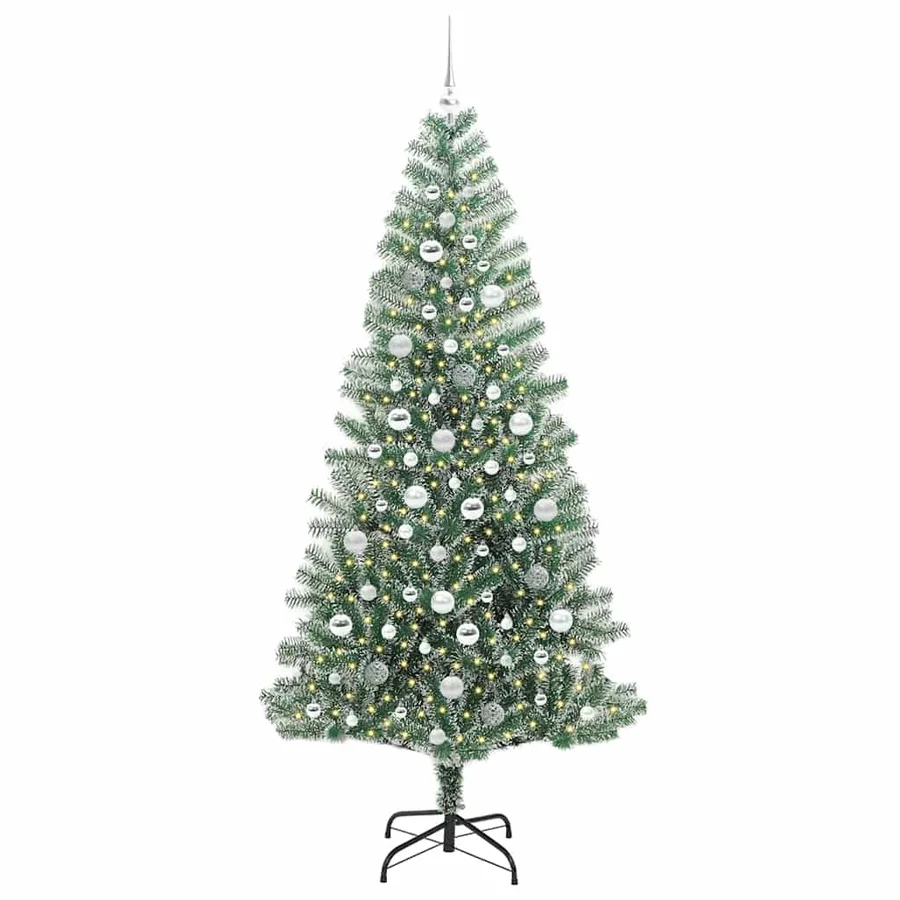 Arbre de Noël artificiel floconné de neige avec lumière LED - 3
