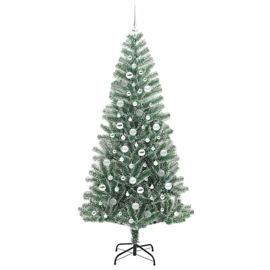 Arbre de Noël artificiel floconné de neige avec lumière LED - 4