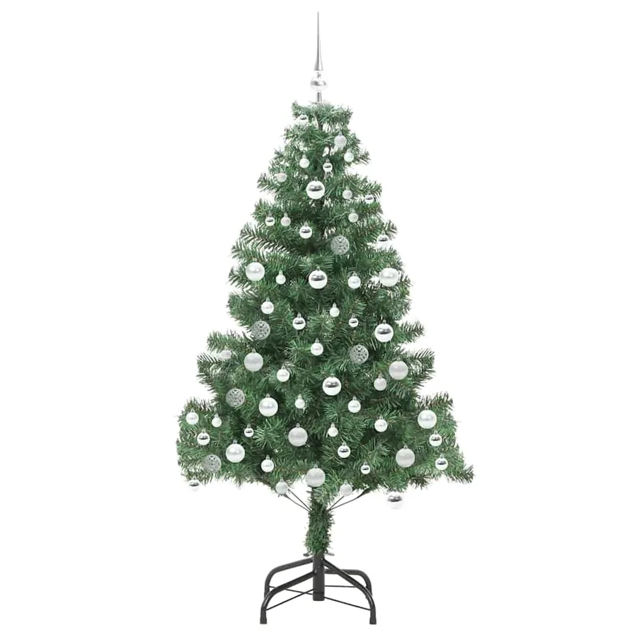 Sapin de Noël avec 300 LED avec support Vert 180 cm PVC - 4