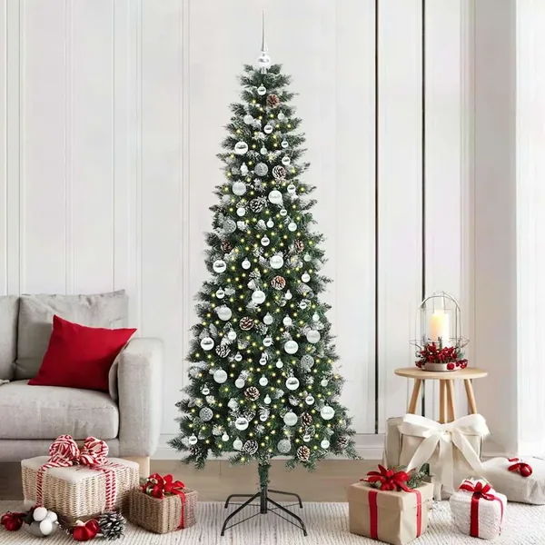 Sapin de Noël artificiel Vert 210 cm PVC, plastique et acier
