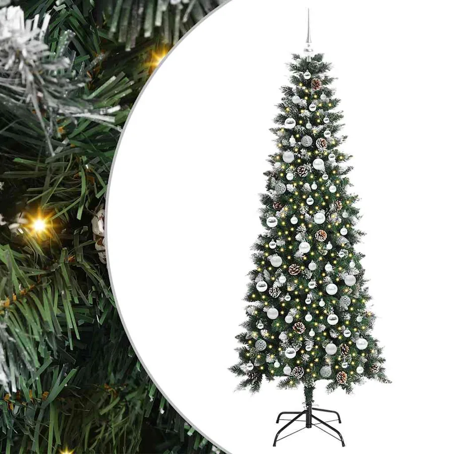 Sapin de Noël artificiel Vert 210 cm PVC, plastique et acier - 2