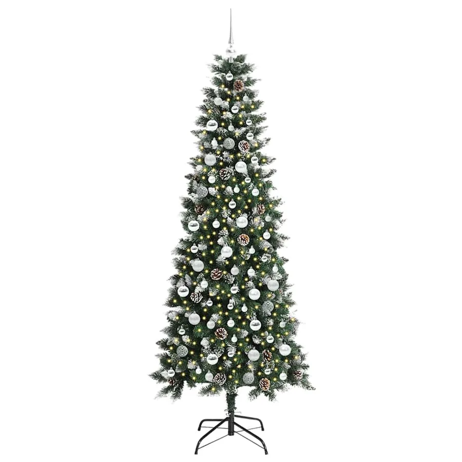 Sapin de Noël artificiel Vert 210 cm PVC, plastique et acier - 3