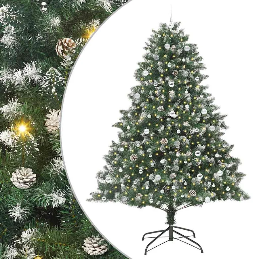 Sapin de Noël artificiel Vert 240 cm PVC, plastique et acier - 2