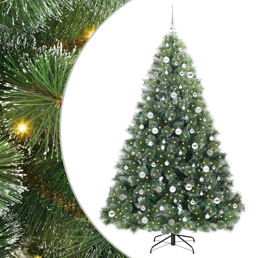 Sapin de Noël artificiel avec 300 LED Vert 210 cm PE et PVC - 2