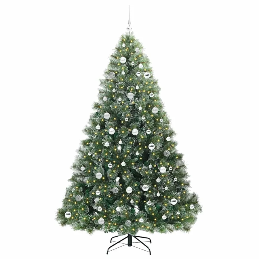 Sapin de Noël artificiel avec 300 LED Vert 210 cm PE et PVC - 3
