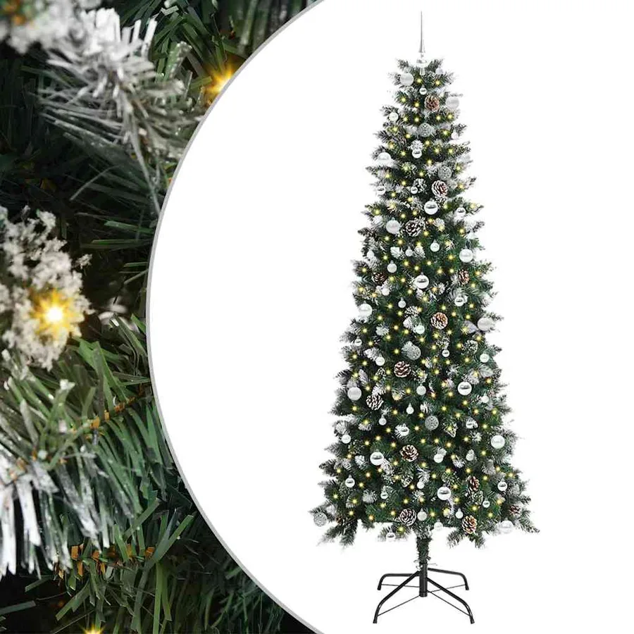 Sapin de Noël artificiel Vert 240 cm PVC, plastique et acier - 2