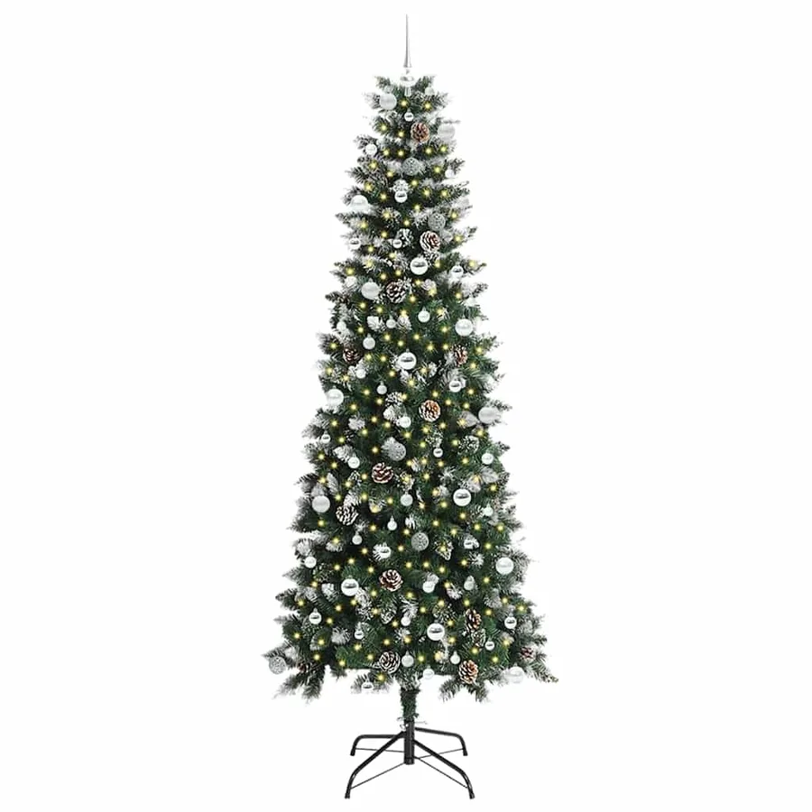 Sapin de Noël artificiel Vert 240 cm PVC, plastique et acier - 3