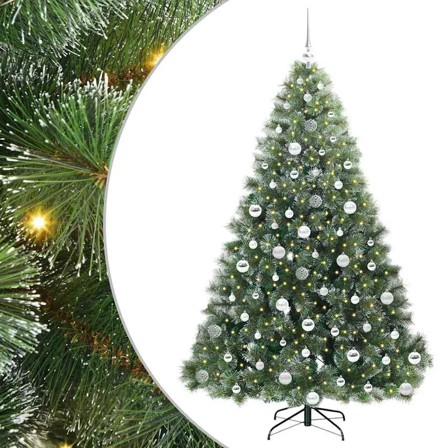 Sapin de Noël artificiel avec 300 LED Vert 180 cm PE et PVC - 2