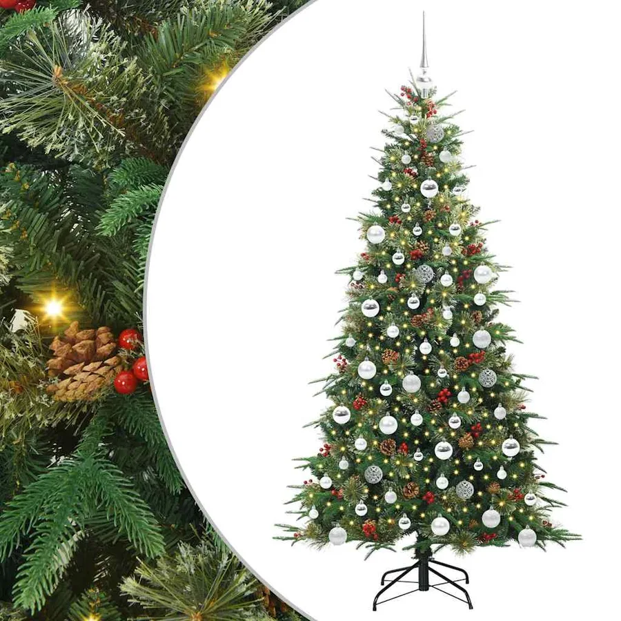 Sapin de Noël Artificiel à Branches Articulées Vert 180 cm - 2