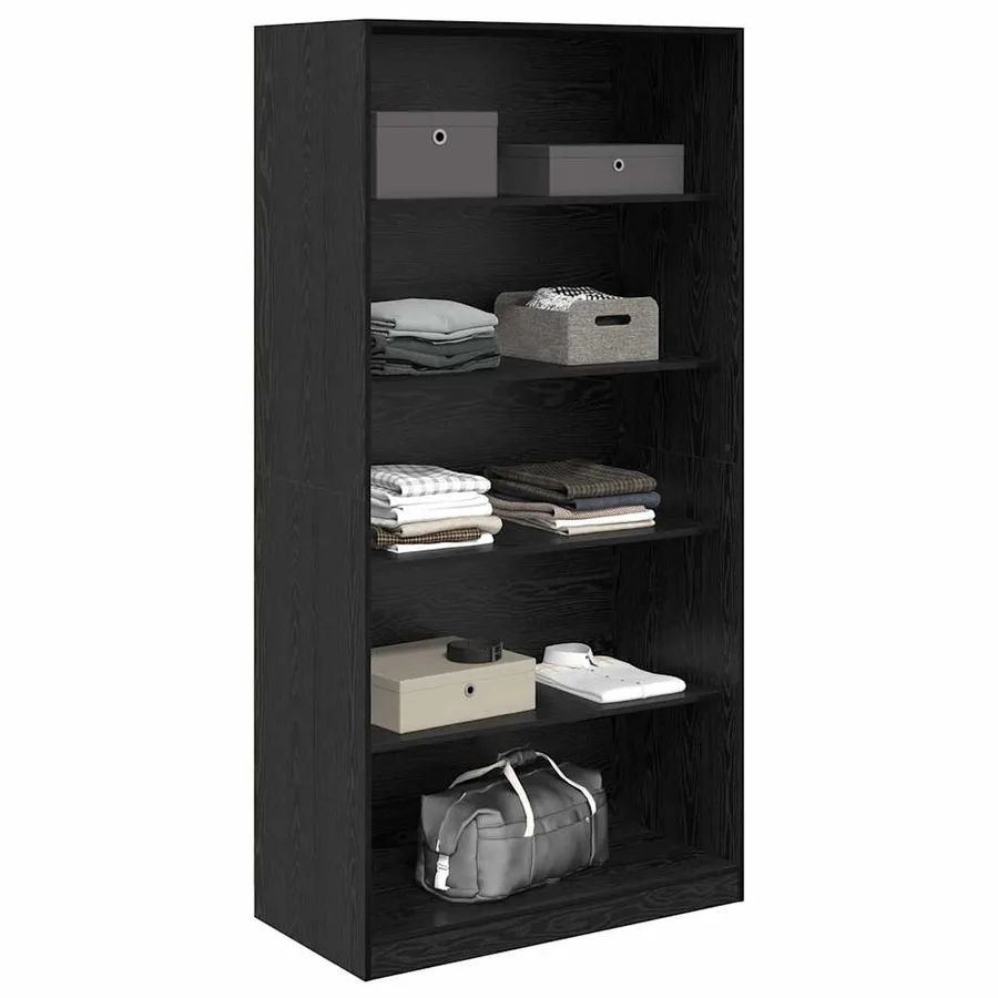 Armoire Chêne noir 100 x 50 x 200 cm Bois d'ingénierie - 3