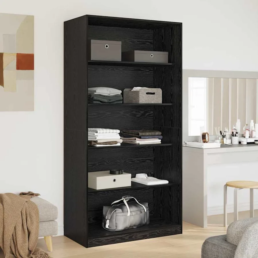 Armoire Chêne noir 100 x 50 x 200 cm Bois d'ingénierie - 4