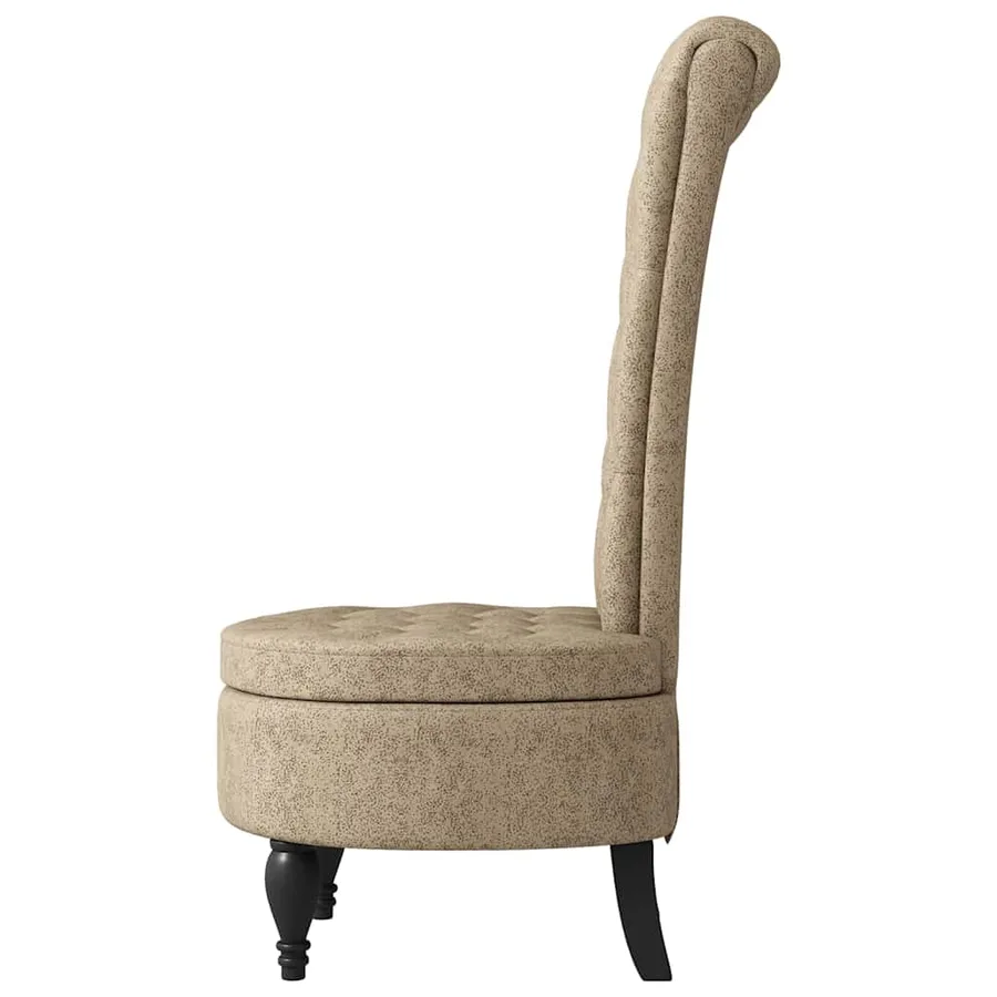 Fauteuil à pantoufle Gris clair 56,5 x 70 x 110 cm Simili daim - 5