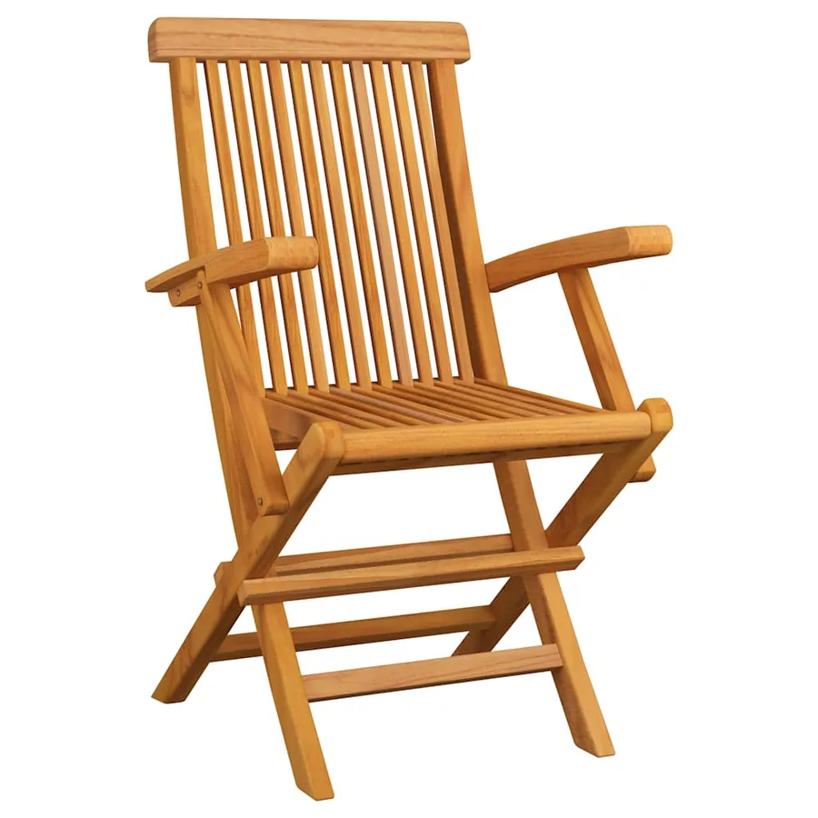 Chaises de jardin lot de 3 Bois de teck massif - 4