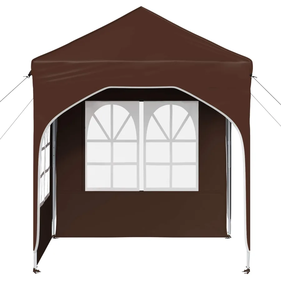 Tente de fête pop-up 192 x 192 x 245 cm Marron - 6