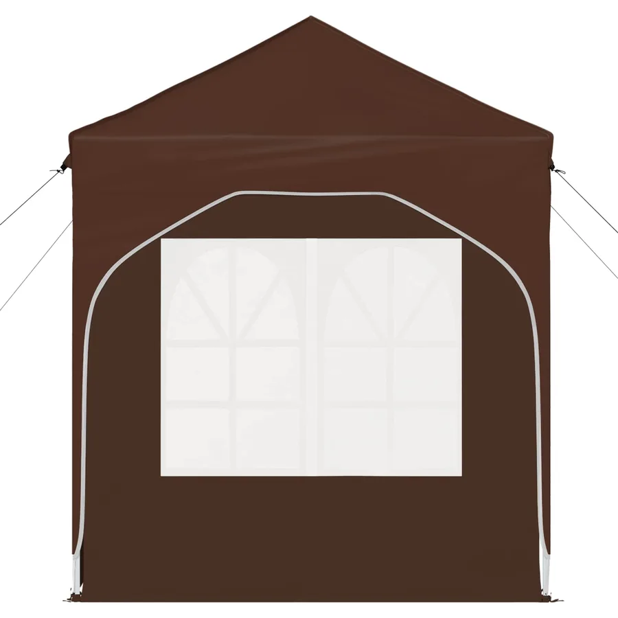 Tente de fête pop-up 192 x 192 x 245 cm Marron - 7
