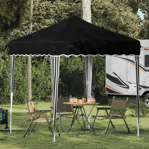 Tente de fête pop-up 195 x 195 x 245 cm Noir Tissu Oxford