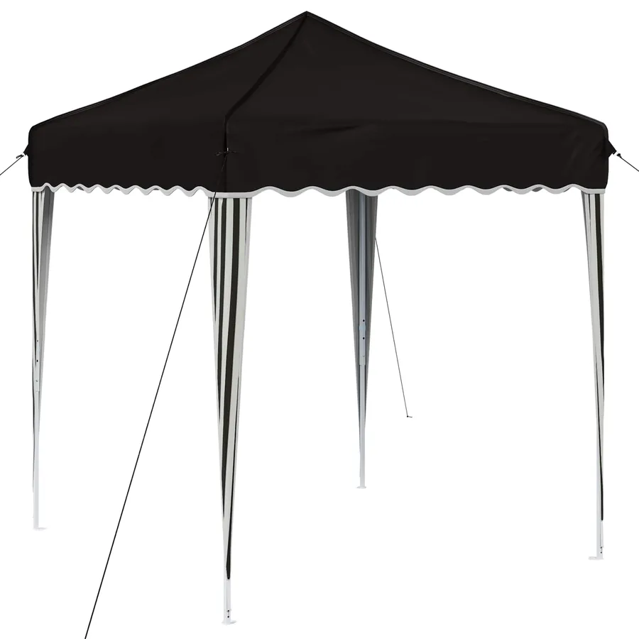Tente de fête pop-up 195 x 195 x 245 cm Noir Tissu Oxford - 2