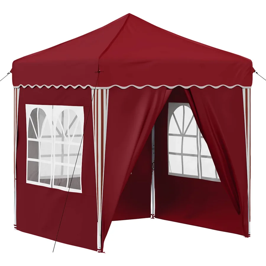 Tente de fête pop-up 195 x 195 x 245 cm Bordeaux Tissu Oxford - 2