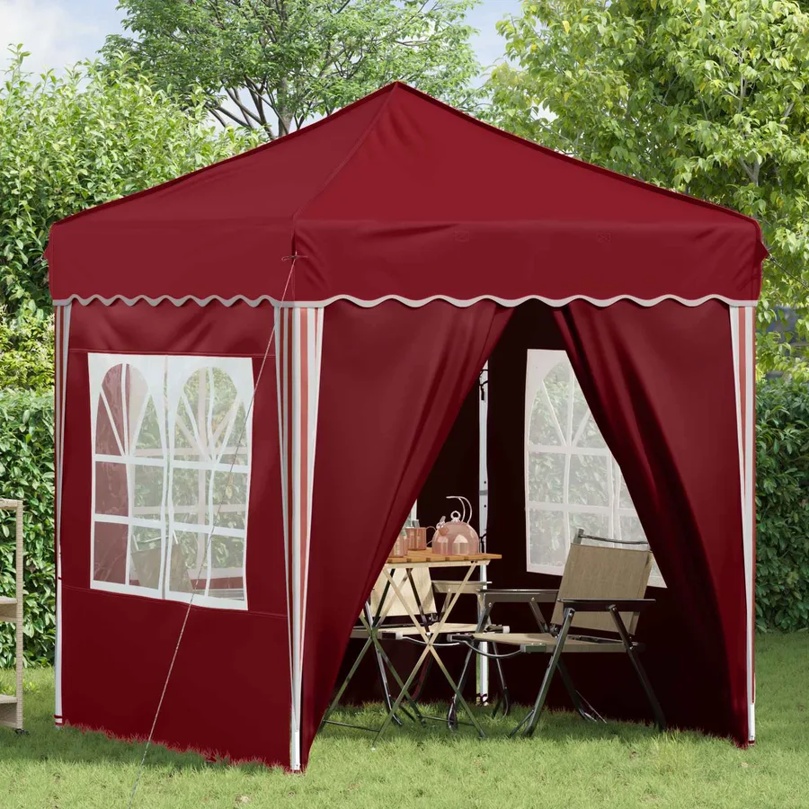 Tente de fête pop-up 195 x 195 x 245 cm Bordeaux Tissu Oxford - 3