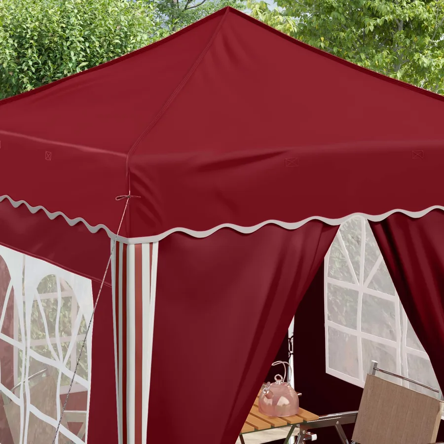 Tente de fête pop-up 195 x 195 x 245 cm Bordeaux Tissu Oxford - 4