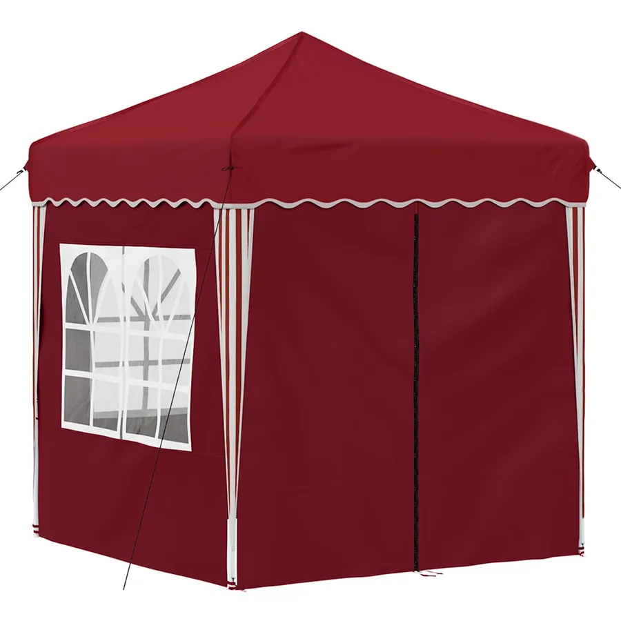 Tente de fête pop-up 195 x 195 x 245 cm Bordeaux Tissu Oxford - 5